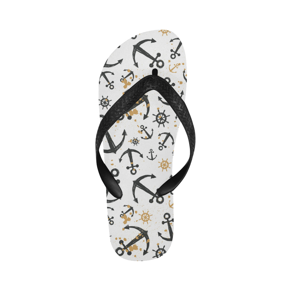 Anchors Rudders pattern Unisex Flip Flops