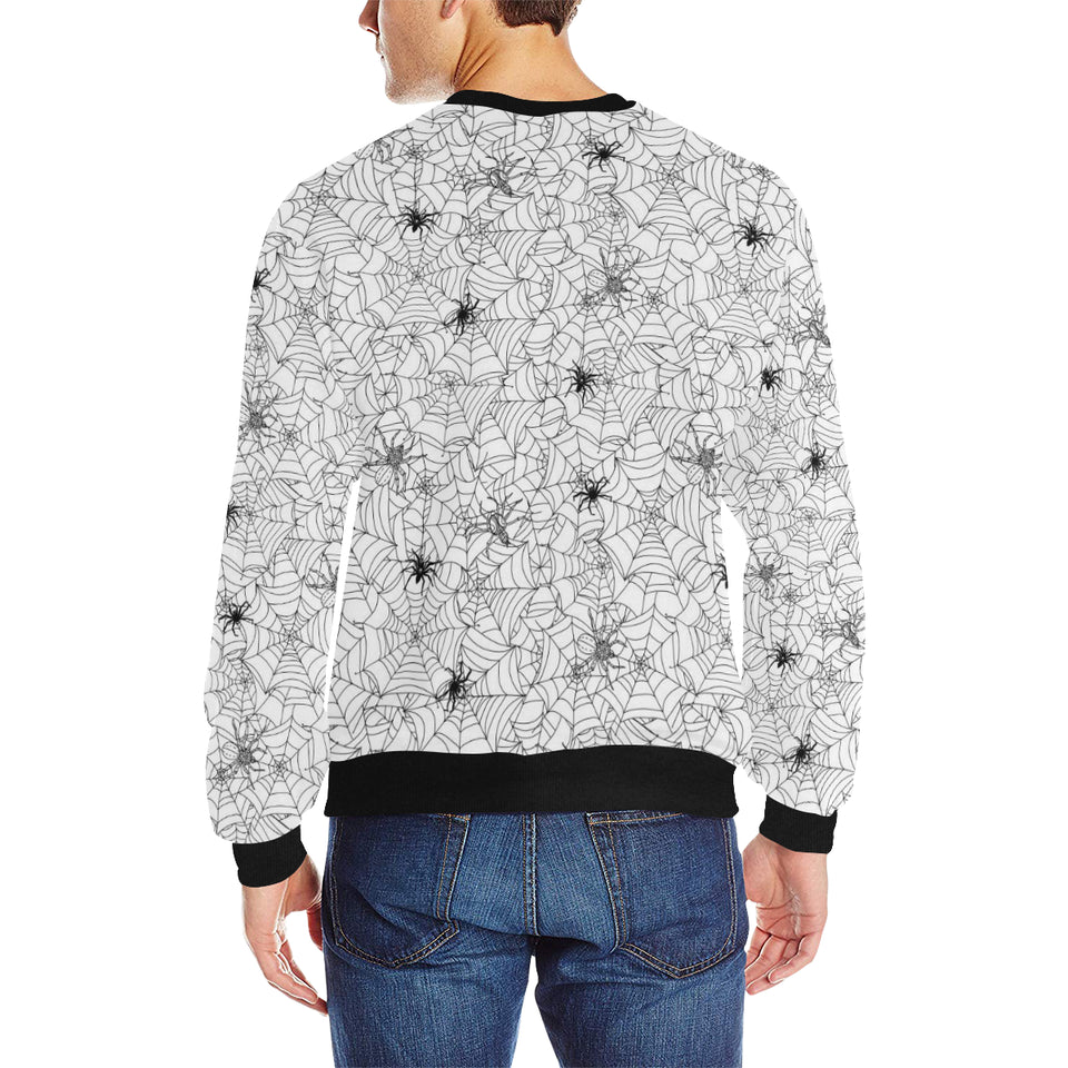 Spider web cobweb pattern Men's Crew Neck Sweatshirt