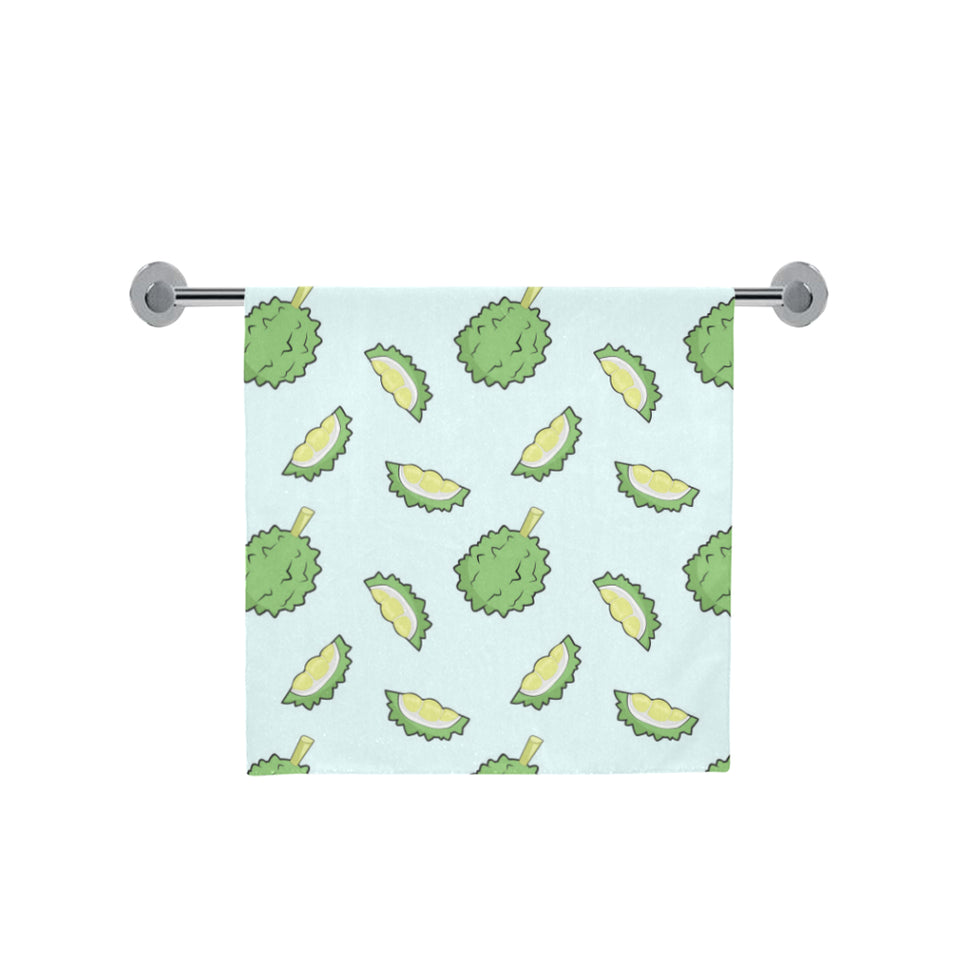 Durian pattern blue background Bath Towel