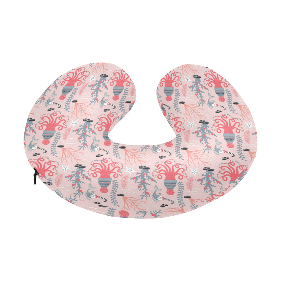 Octopus winter hat garland Fish candy Seaweed Cora U-Shaped Travel Neck Pillow