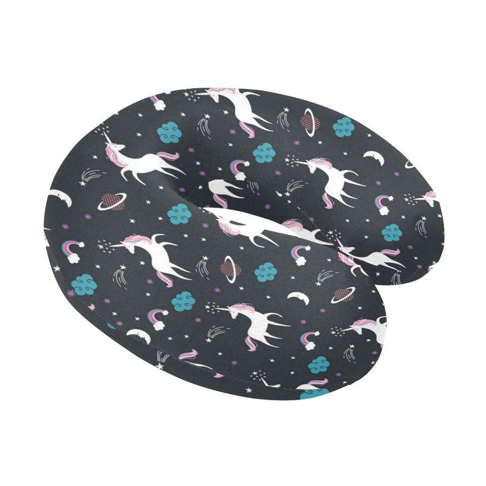 unicorn rainbows moon clound star pattern U-Shaped Travel Neck Pillow