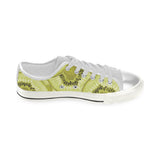 Sliced kiwi pattern Women's Low Top Canvas Shoes White