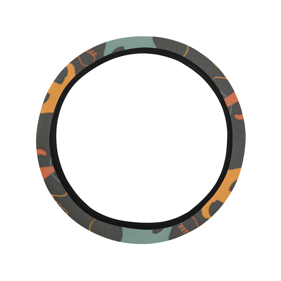 electric guitars pattern Car Steering Wheel Cover