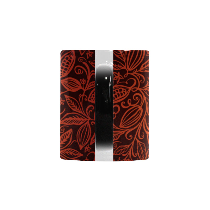 cacao beans tribal polynesian pattern Morphing Mug Heat Changing Mug