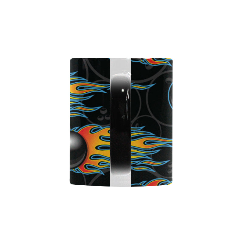 Bowling balls flame pattern Morphing Mug Heat Changing Mug