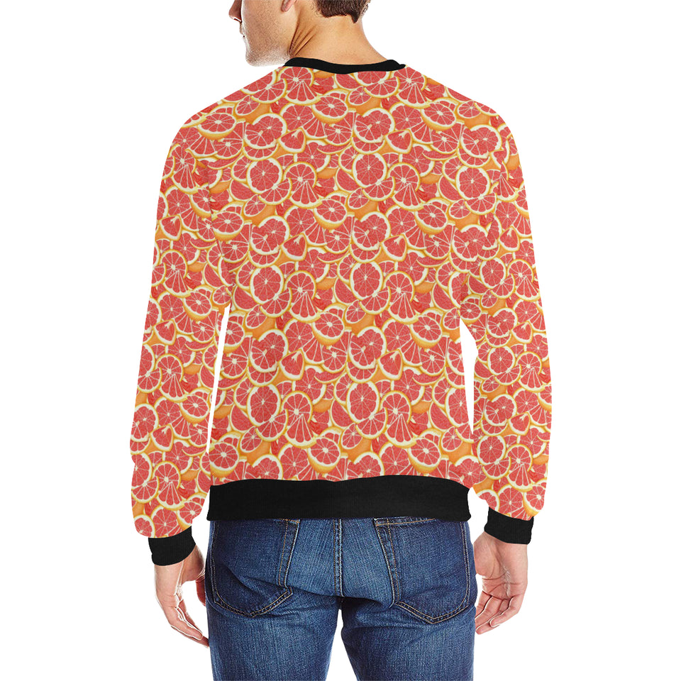 Tropical grapefruit pattern Men's Crew Neck Sweatshirt