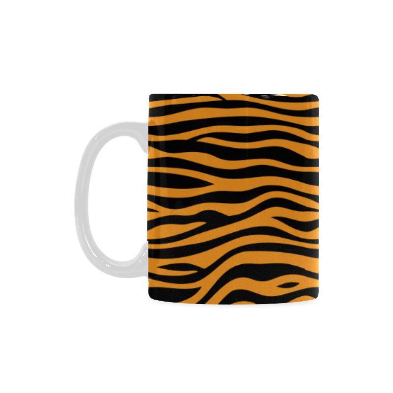 Bengal tigers skin print pattern background Classical White Mug (Fulfilled In US)