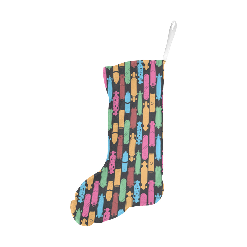 Skate Board Pattern Print Design 02 Christmas Stocking