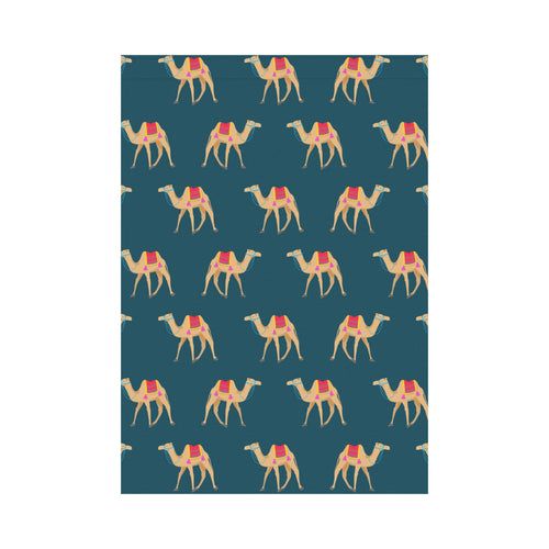 Camel pattern blue blackground House Flag Garden Flag