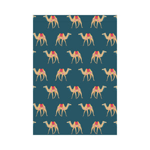 Camel pattern blue blackground House Flag Garden Flag