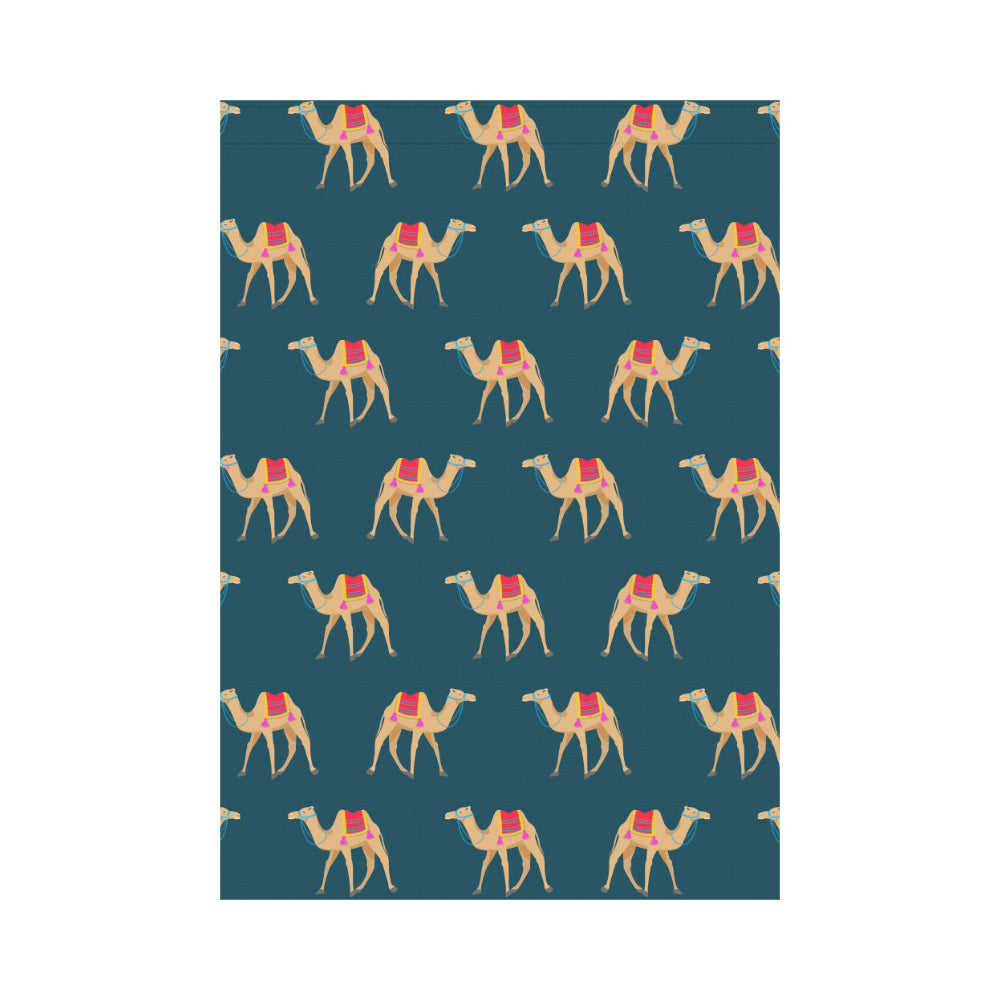 Camel pattern blue blackground House Flag Garden Flag