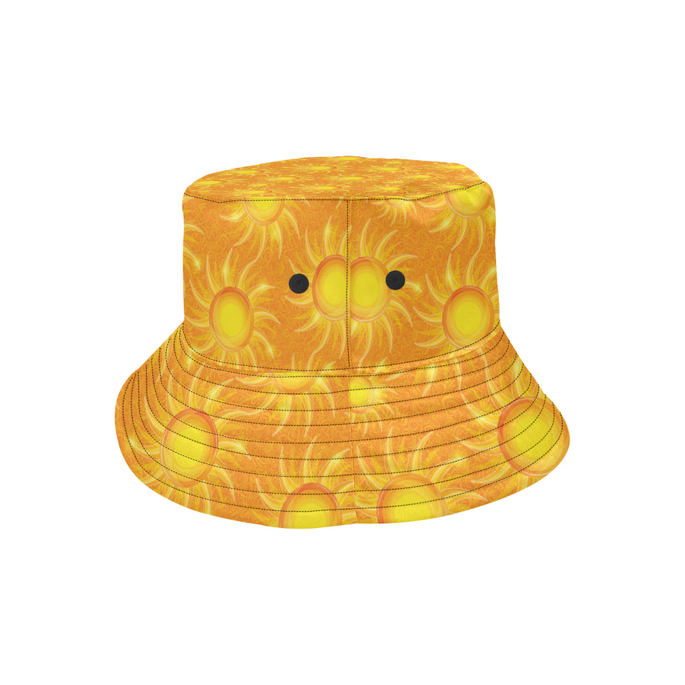 Sun orange background Unisex Bucket Hat