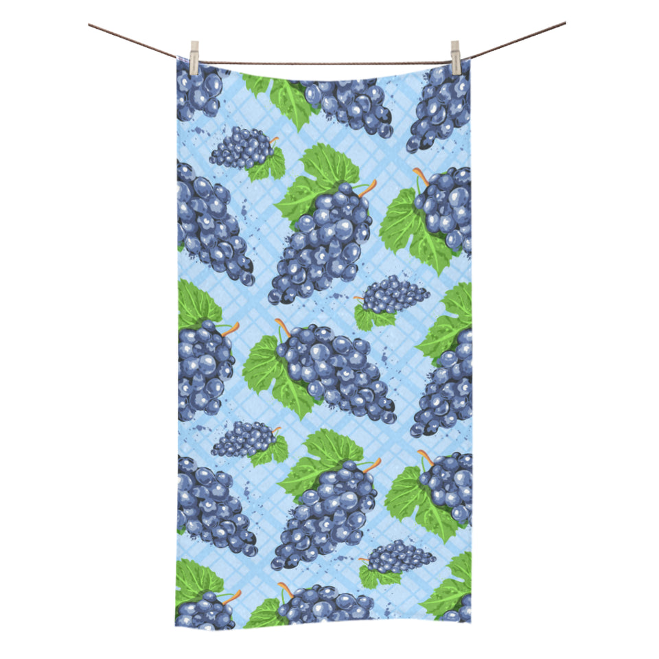 Watercolor grape pattern Bath Towel