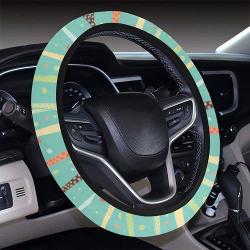 Giraffe Pattern Print Design 01 Car Steering Wheel Cover