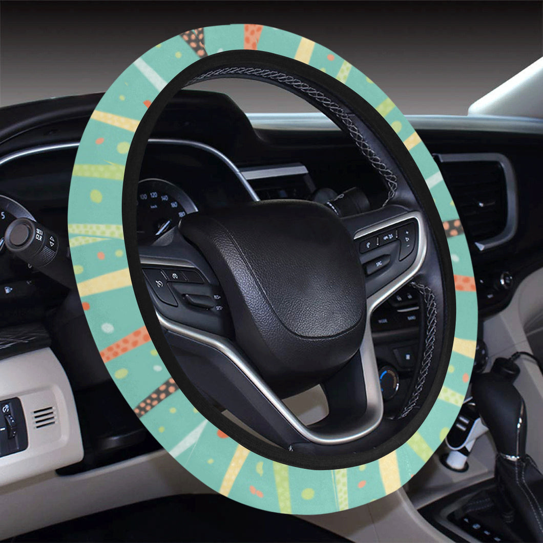 Giraffe Pattern Print Design 01 Car Steering Wheel Cover