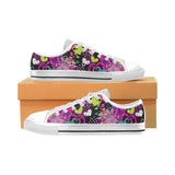 heart dot wave star creative design pattern Men's Low Top Shoes White