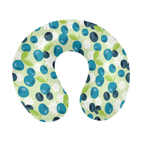 blueberry flower pattern U-Shaped Travel Neck Pillow