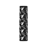 Saxophone music notes treble clef black white them Car Seat Belt Cover