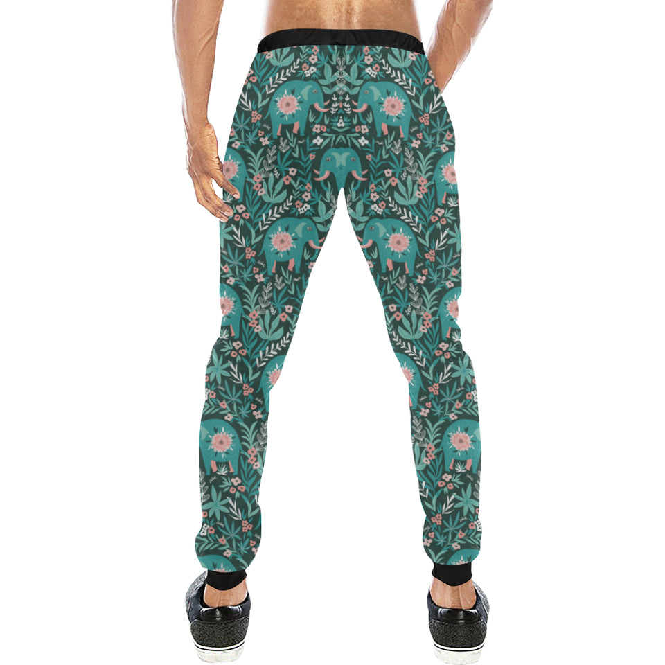 Elephants jungle pattern Unisex Casual Sweatpants