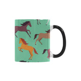 Colorful horses pattern Morphing Mug Heat Changing Mug