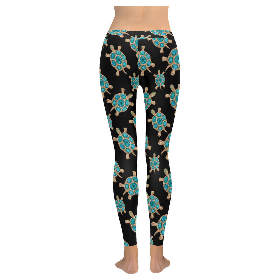 Sea turtle blue stone pattern Women's Legging Fulfilled In US