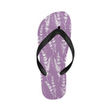 Lavender flowers purple pattern Unisex Flip Flops