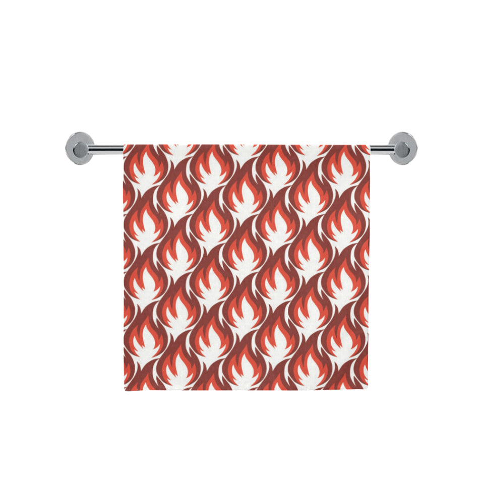 Fire flame symbol design pattern Bath Towel