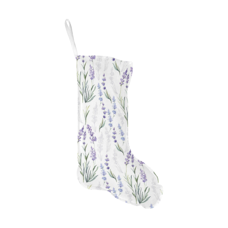 Hand painting Watercolor Lavender Christmas Stocking