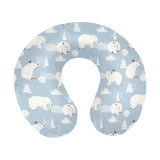 Cute polar bears Christmas decoration pattern U-Shaped Travel Neck Pillow