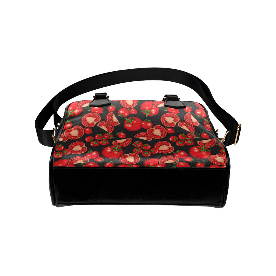 Tomato black background Shoulder Handbag
