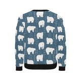 polar bear mother her child pattern Men's Crew Neck Sweatshirt