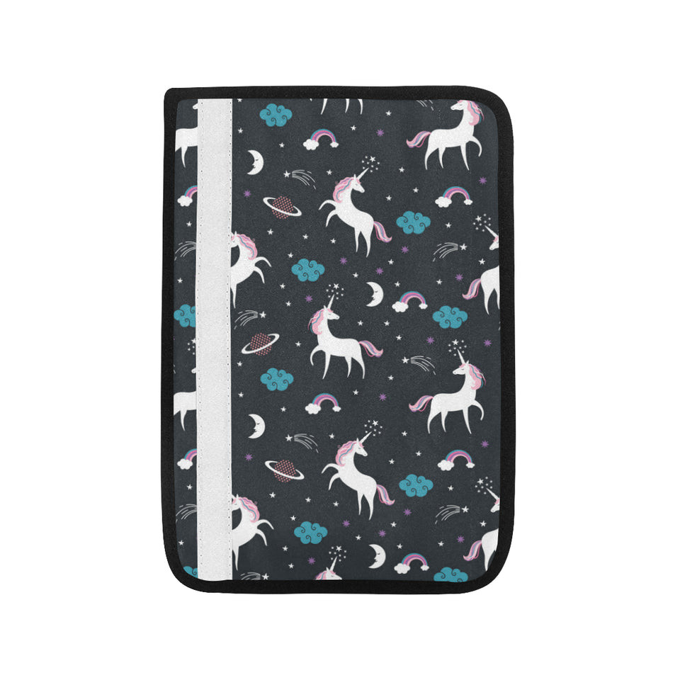 unicorn rainbows moon clound star pattern Car Seat Belt Cover