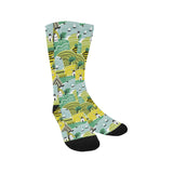 Hand drawn windmill pattern Crew Socks