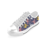Koi Fish Carp Fish pattern Men's Low Top Shoes White