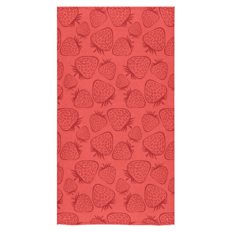 strawberry pattern red background Bath Towel