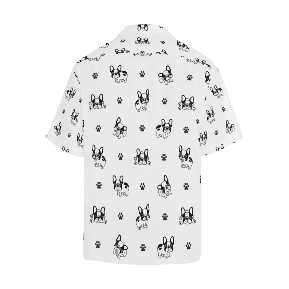 Cute french bulldog paw pattern Men's All Over Print Hawaiian Shirt