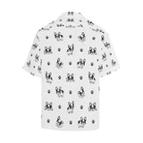 Cute french bulldog paw pattern Men's All Over Print Hawaiian Shirt