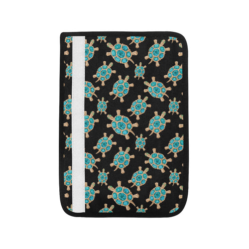 Sea turtle blue stone pattern Car Seat Belt Cover