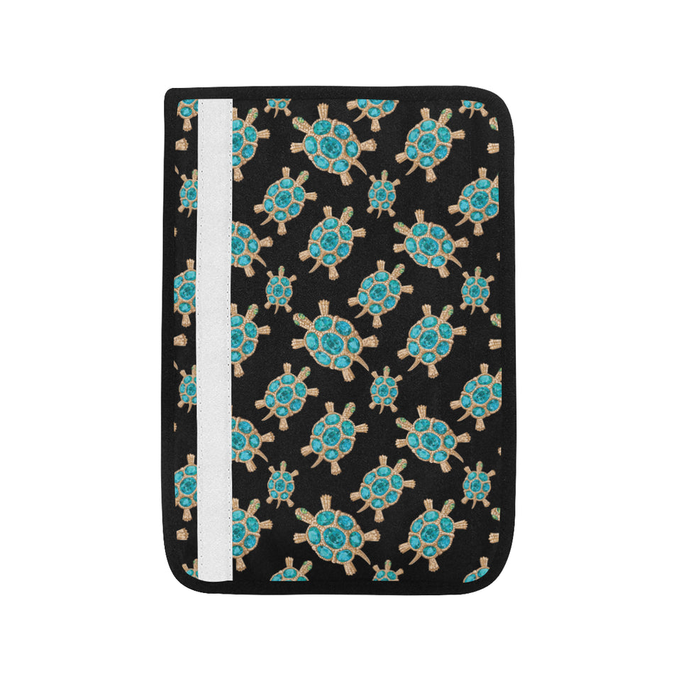 Sea turtle blue stone pattern Car Seat Belt Cover