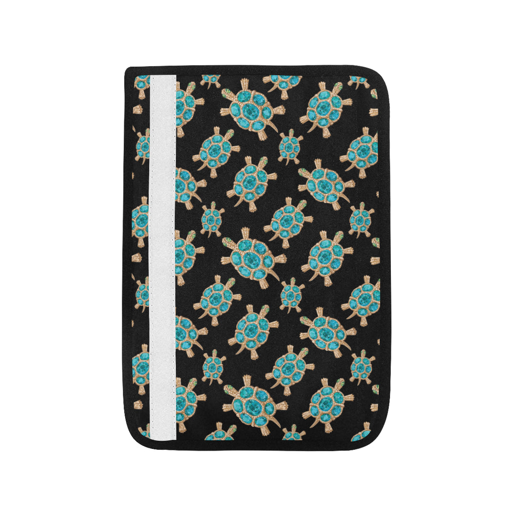 Sea turtle blue stone pattern Car Seat Belt Cover