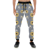Cute hamster sunflower pattern background Unisex Casual Sweatpants