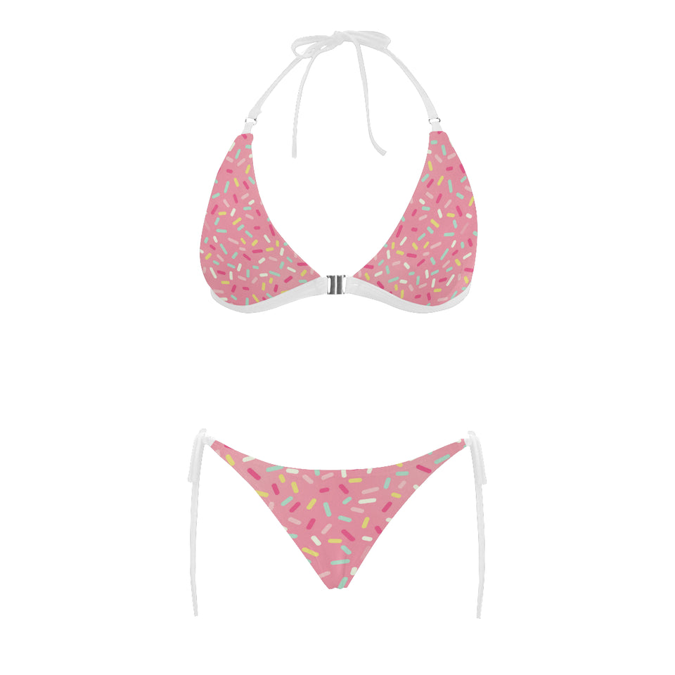 Pink donut glaze candy pattern Sexy Bikinis Two-Piece Swimsuits