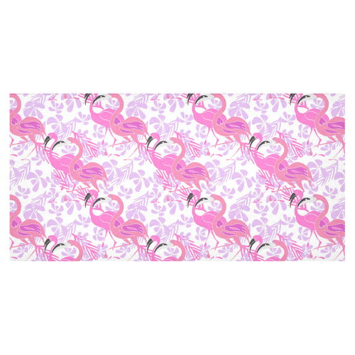 Pink flamingo flower pattern Tablecloth