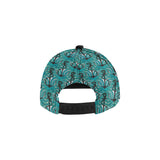 Anchor nautical green background All Over Print Snapback Cap