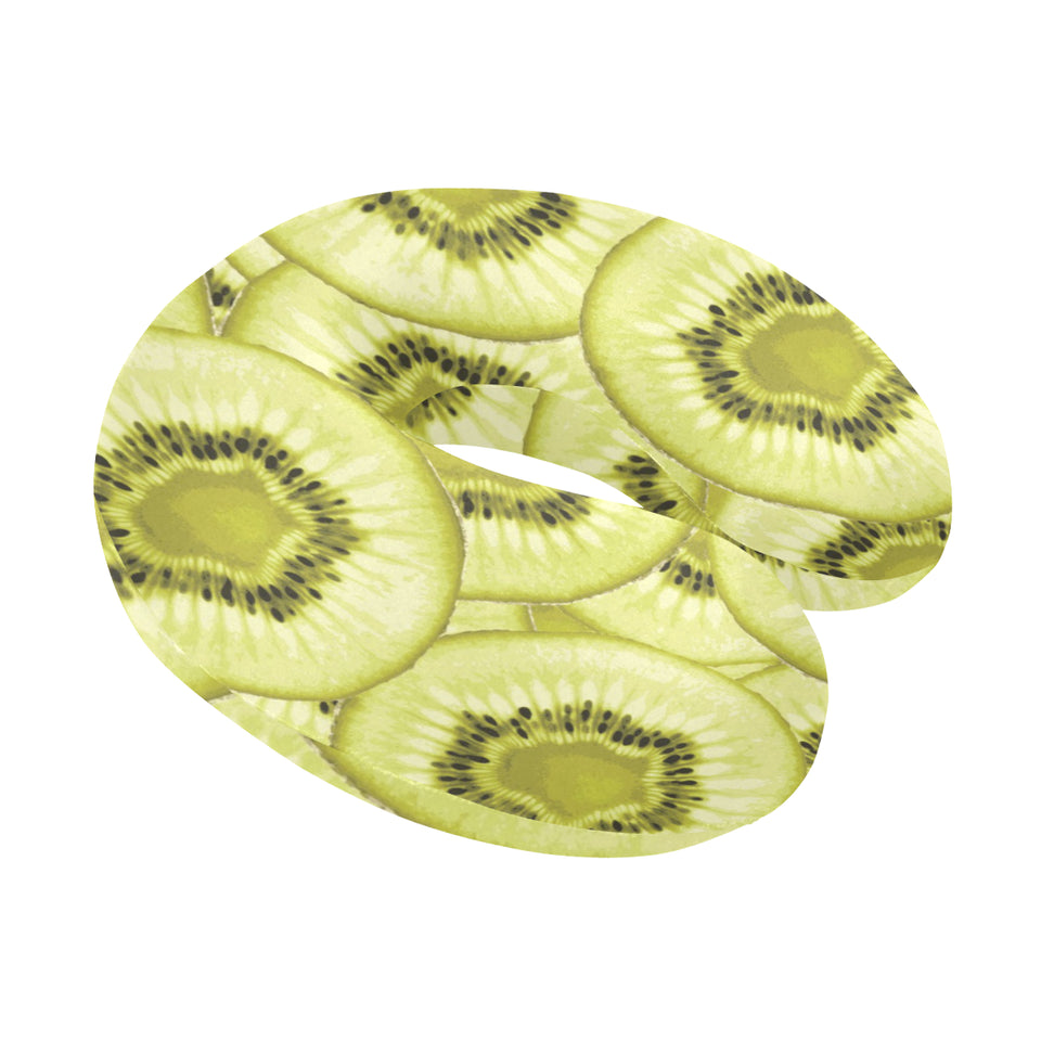 Sliced kiwi pattern U-Shaped Travel Neck Pillow