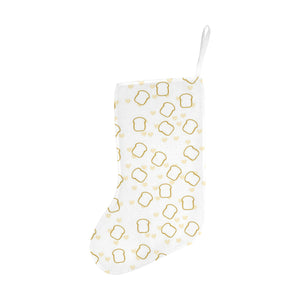Bread Toast Pattern Print Design 01 Christmas Stocking