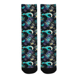 Dragon sea wave pattern Crew Socks