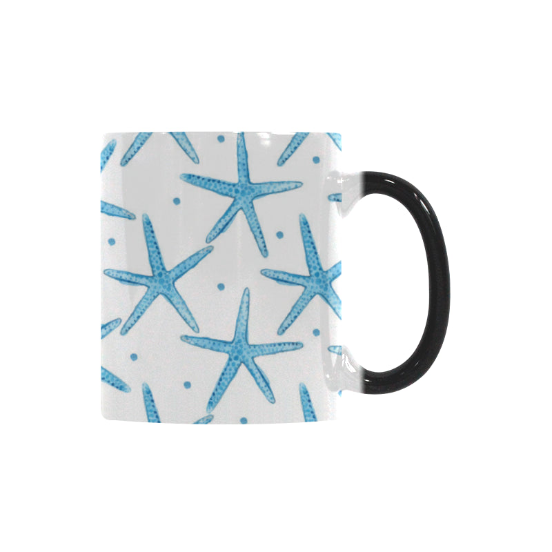 Watercolor starfish pattern Morphing Mug Heat Changing Mug