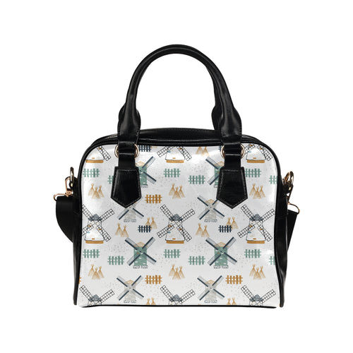 windmill pattern Shoulder Handbag