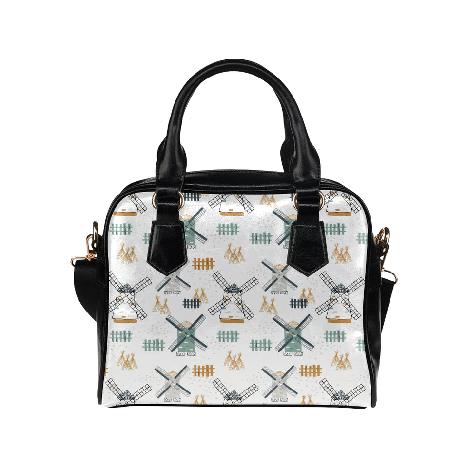 windmill pattern Shoulder Handbag